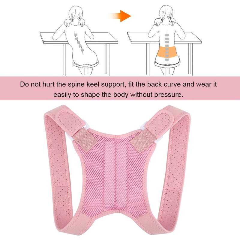Kid Back Shoulder Lumbar Waist Supporting Concealed Posture Corrector Prevent