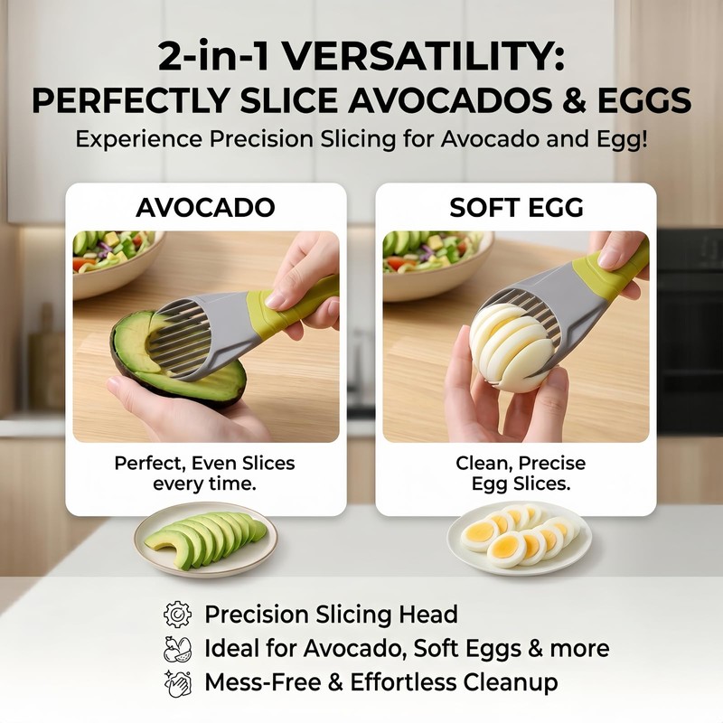 7.5 x 2.6 x 0.4 Inch Avocado Slicer Tool -