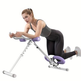 Get A Total Body Workout At Home With This Multifunctional Set! Adjustable Abdominal Gym, Foldable Fitness Stool, And Waist Training Bench. Perfect For Beginners. Available In Stylish Black/Purple. - Color: Purple