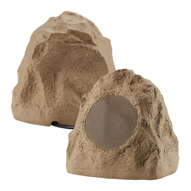 Theater Solutions 2R4S Outdoor Sandstone Rock 2 Speaker Set for