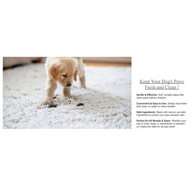 Buttons Paw Unscented Wipes 130 CNT | All Natural Cat and Dog Grooming Supplies | Kitten and Puppy Essentials for Eyes, Paws, and Ears| Portable Cat and Dog Products|