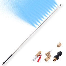 WMEEII 40in Radiator Cleaning Wand,Radiator Cleaning Tool,Radiator Genie Water Air Cleaning Wands, Home Car Truck Power Washer Wand, Fit Over Max 5000PSI Pressure Washer(With Switch)