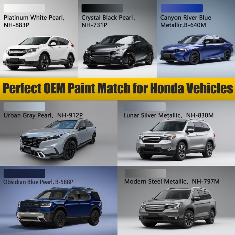 R-513 Rallye Red Touch Up Paint Compatible with Honda, Exact