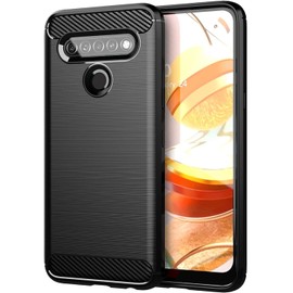 Vultic Carbon Fiber Case for LG K61, Durable [Shock Absorption] Slim TPU Matte Lightweight Bumper Cover (Black)