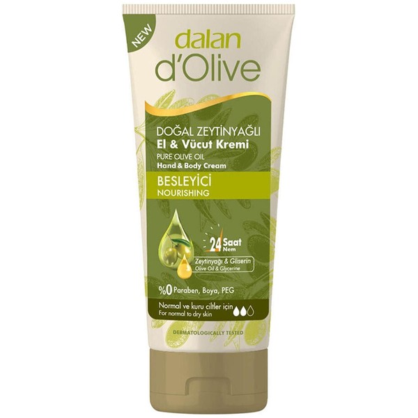 Dalan d'Olive Nourishing Hand and Body Cream for Normal to Dry Skin Pack of 3 x 250 ml