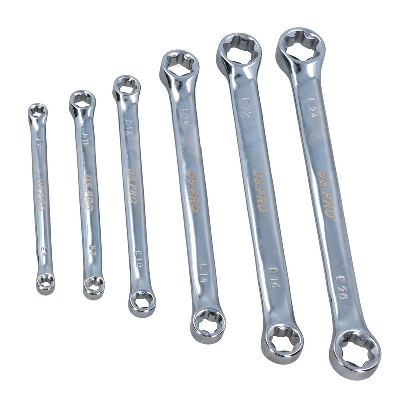 6pc Torx E Spanner Wrench Star Double Ended Box E6