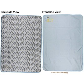 ToBeInStyle - Manta de Forro Polar para bebé con adorables diseños Reversibles, Azul, Talla única