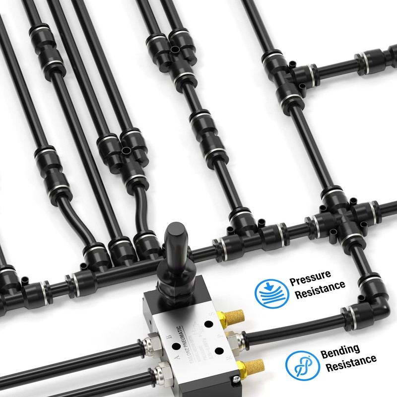 TAILONZ PNEUMATIC Black 6mm OD 4mm ID Polyurethane PU Air