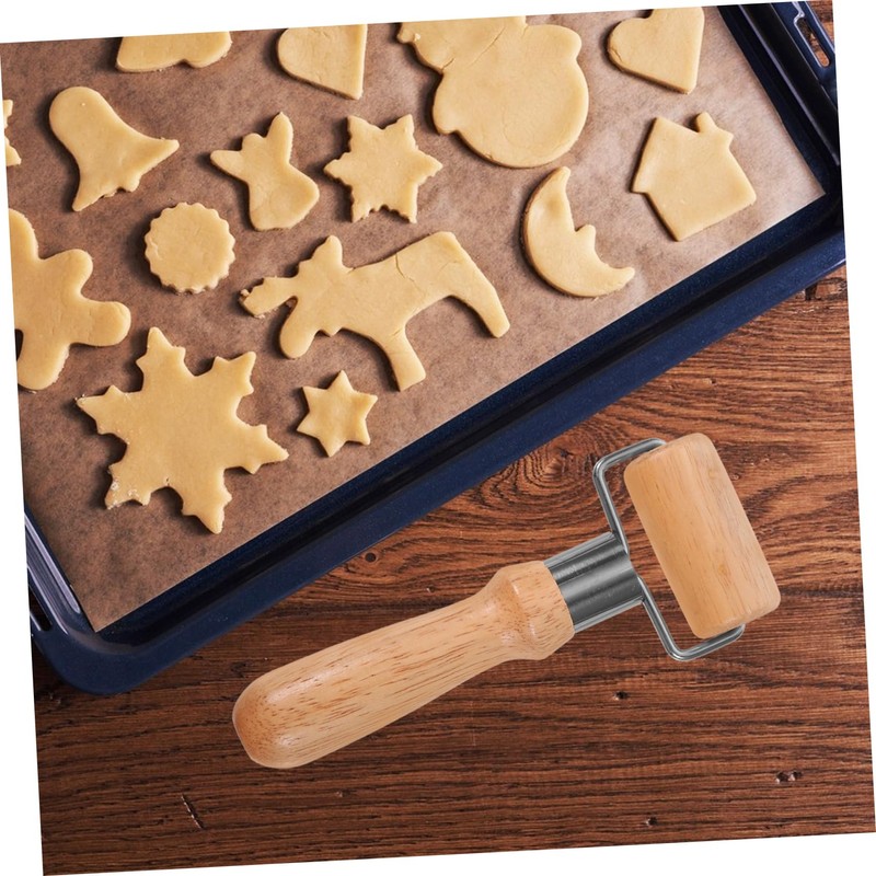 OHPHCALL Wooden Rolling Pin Kitchen Utensil Non Stick Dough Roller