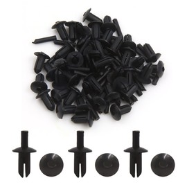 uxcell 40pcs 5mm Dia Hole Plastic Rivets Mudguard Fastener Retainer Clips Black Universal for Auto