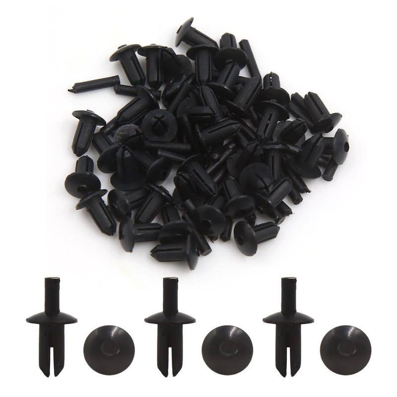 uxcell 40pcs 5mm Dia Hole Plastic Rivets Mudguard Fastener Retainer