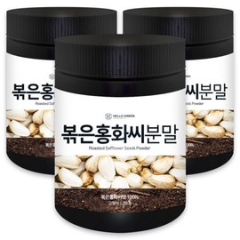 Hello Green Domestic Roasted Safflower Seed Powder 250gX3 Large Capacity / 헬로우 그린 국산 볶은 홍화씨 분말 가루 250gX3개 대용량