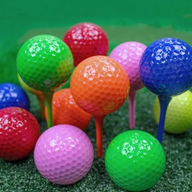 Kofull Golf Balls Colourful Golf Training Balls Pack of 12 Multi-Coloured