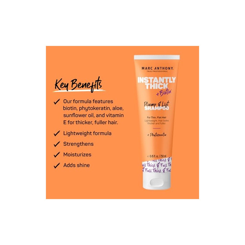 Marc Anthony Instantáneamente Espeso Biotina y Aloe Shampoo para Cabello
