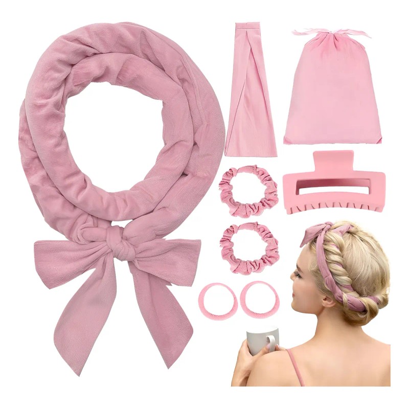 Kit 8pzs Ondas Rizos Sin Calor,rulos Sin Daos Para Cabello