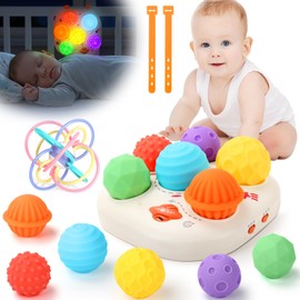 YOOHBERRYS Baby Musical Toy, Music Toy with Light, Textured Multi Ball Set, Grab Ball for Babies, Boys and Girls Gifts