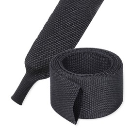 BuyUneed Heat Shrink Braided Sleeving, 2:1 Ratio Shrinkable Fabric Tubing Sleeve Abrasion Protection Cable Wire Sheath (1"-25ft)