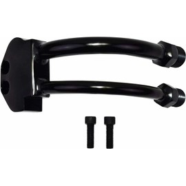 SixBuys Performance Black A/C Compressor Curved Manifold Compatible with Sanden SD7B10 7176 SD7 Style