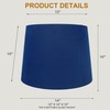 Urbanest Suede Drum 12x14x10" Lampshade, Royal Blue