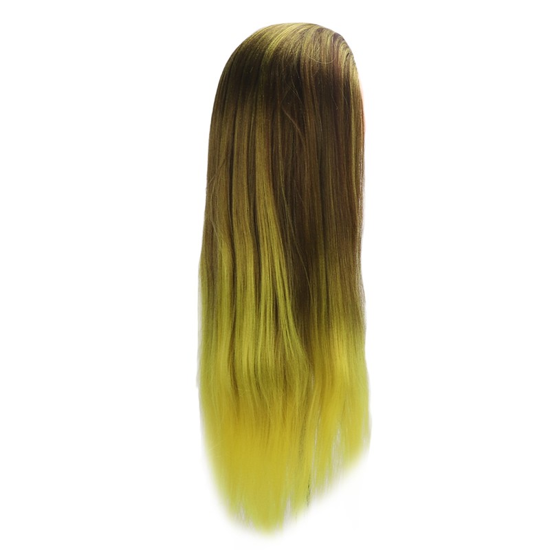 Hair Mannequin Head Simulation Ink Yellow Colour Mixture Gradient Hair