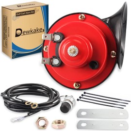 Dewkake Golf Cart Horn Kit Floor Mount Button for EZGO, Club Car, Ya-ma-ha, 12 V