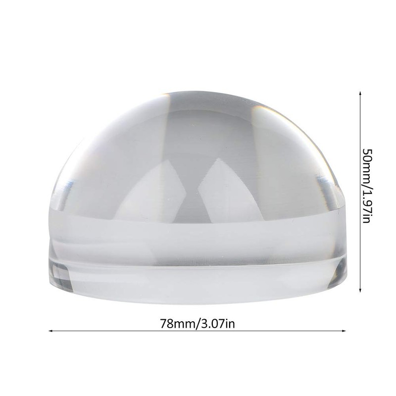 Dome Magnifier, 6X Magnifier Dome Optical Acrylic Magnifying Glass Paperweight