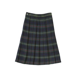 French Toast Junior's Below/Knee Plaid Pleat Skirt, Green, 9