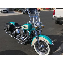 Sled Shields 15" Clear Replacement Windshield Compatible with Harley Davidson Heritage Softail FLSTC, Fat Boy FLSTF, Softail Deluxe FLSTN