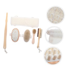 VICASKY 6Pcs Bath Body Set Soft Exfoliating Shower Brush for Massage and Spa Comfortable Back Scrubber Space Saving Design for Relaxing Baths for Daily Use