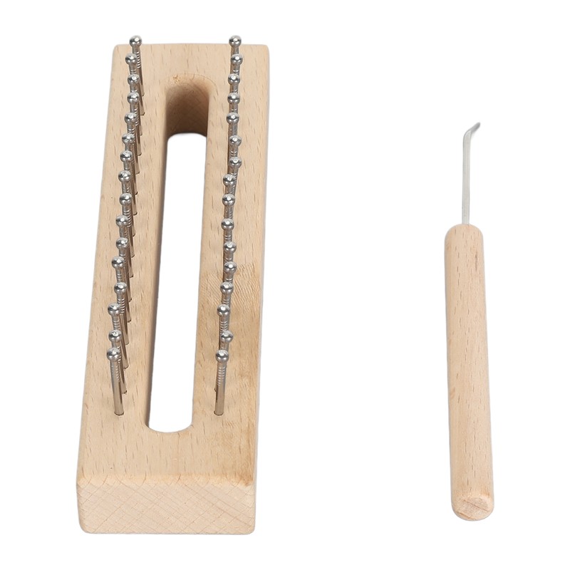 Wooden Knitting Loom with Loom Hook Wooden Knitting Loom Set