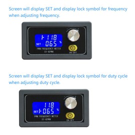 MiOYOOW PWM Frequency Generator, 1-Channel 1Hz-150KHz Adjustable Pulse Duty Cycle Function Generator, Square Wave Signal Generator Module with LCD Display and Rotary Switch