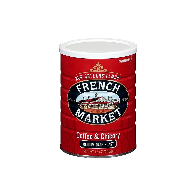 French Market Coffee & Chicory Medium-Dark Roast Ground Coffee, 12oz