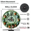 25x25cm Wooden Wall Clock with a Sliding Barn Door Style
