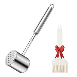 Meat Mallet, Meat Tenderizer Mallet is made of 304 Stainless Steel, Meat Hammer Tenderizer, Meat Pounder Kitchen Hammer For Meat, Dishwasher safe for chicken, beef and steak.(1PCS)