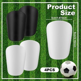 Mini Shin Pads Football, 2 Pairs Small Shin Pads Football Children, 8 x 5 cm Mini Shin Pads for Children Boys Girls