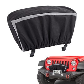 Winch Cover, Winch Cover, Waterproof, Durable 900D Oxford Fabric, Dustproof, Sunproof, Heavy Duty Winch Covers with Reflective Tape for 8000-13500 Pound Electric Winch