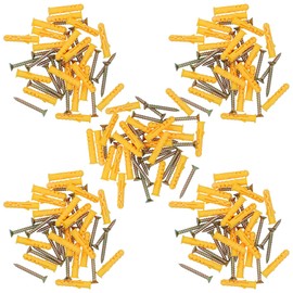 4 x 40mm Countersunk Screws and Wall Raw Plugs for Wood Concrete Brick 240pc
