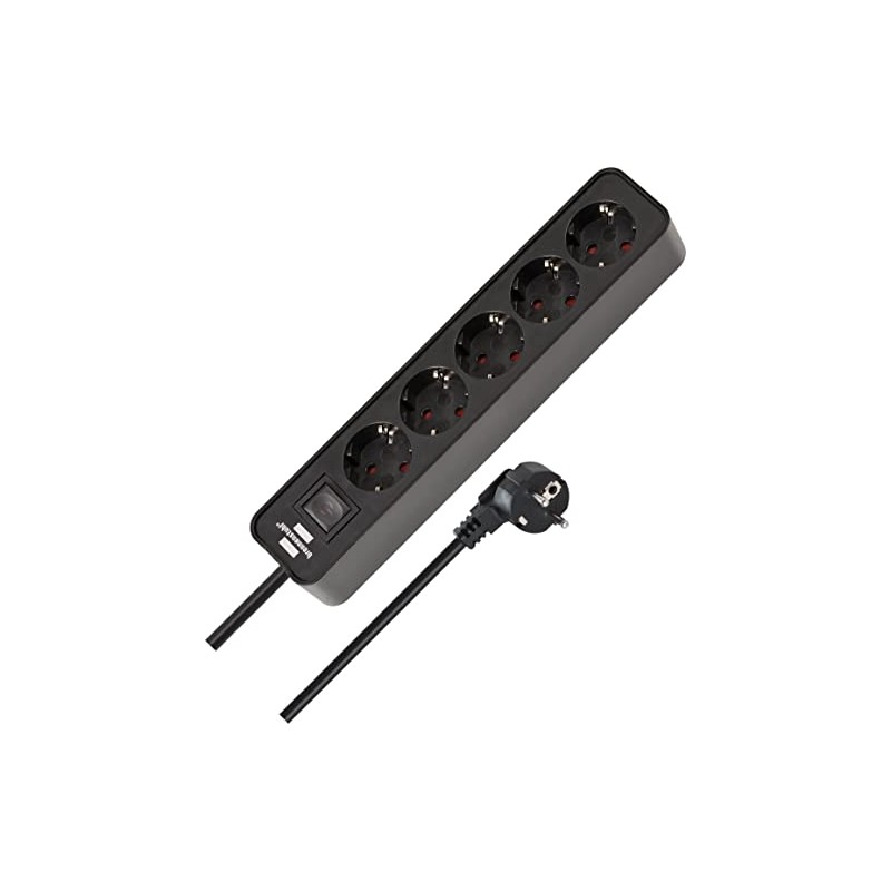 Brennenstuhl Super-Solid Power Strip, black, 1153250000