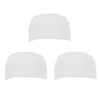 PATIKIL Sport Headbands for Men 7" x 4", 3 Pcs Running Sweat Bands Sweat Absorbing Head Band for Women Workout Basketball Yoga Gym, White