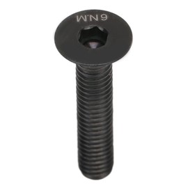 Bike Stem Bolt Screw, M6x30mm Titanium Alloy Flat Head Headset Cap Bolt Bike Headset Stem Top Cap Fixing Bolt (Black)