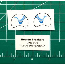 1983 Boston Breakers USFL Football Gumball Helmets *DIECUT DECALS ONLY* Custom