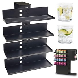 xcivi Flavor Storage Holder Compatible With Ninja Thirsti Drink System WC1001, Side-mounted 4-tier Pod Holder for Ninja Soda Maker, Easy to access, 20-Flavor Storage Holder for Ninja Soda Machine