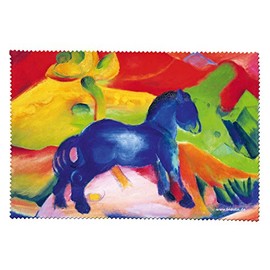 Fridolin Glasses Cleaning Cloth Franz Marc Blue Horse, Fabric, Colourful, 18 x 12.5 x 1 cm