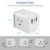 Multi Plug Outlet Extender 2 Pack, Small Electrical Outlet Splitter