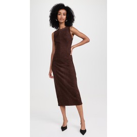 The Wolf Gang Women's Mecca Stud Midi Dress, Chocolate, Brown, L