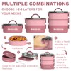 RIKDOKEN Lunch Box, Stackable 3 Layers Containers, Portable 94OZ Large