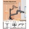 monTEK Ultrawide Monitor Arm Max 57",Height Adjustable 8.1"-25.5",Black