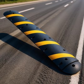 Rubber Speed Bump 6 Ft 30 Mm Height Heavy Duty For Asphalt Roadway SafetyDefault: Default