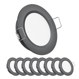 Obeaming 8-Pack 12 Volt LED Puck Light RV Recessed Mount Ceiling Light 2.75” 12V Down Light for Camper Van Truck Boat Interior Ceiling Kitchen Cabinet Lighting CRI 93 (Black/Warm White)