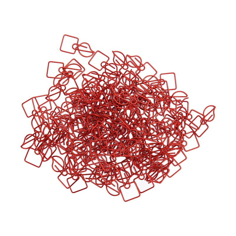 100pcs Paper Clips Prevent Slip Cute Candle Shaped Decorative Metal